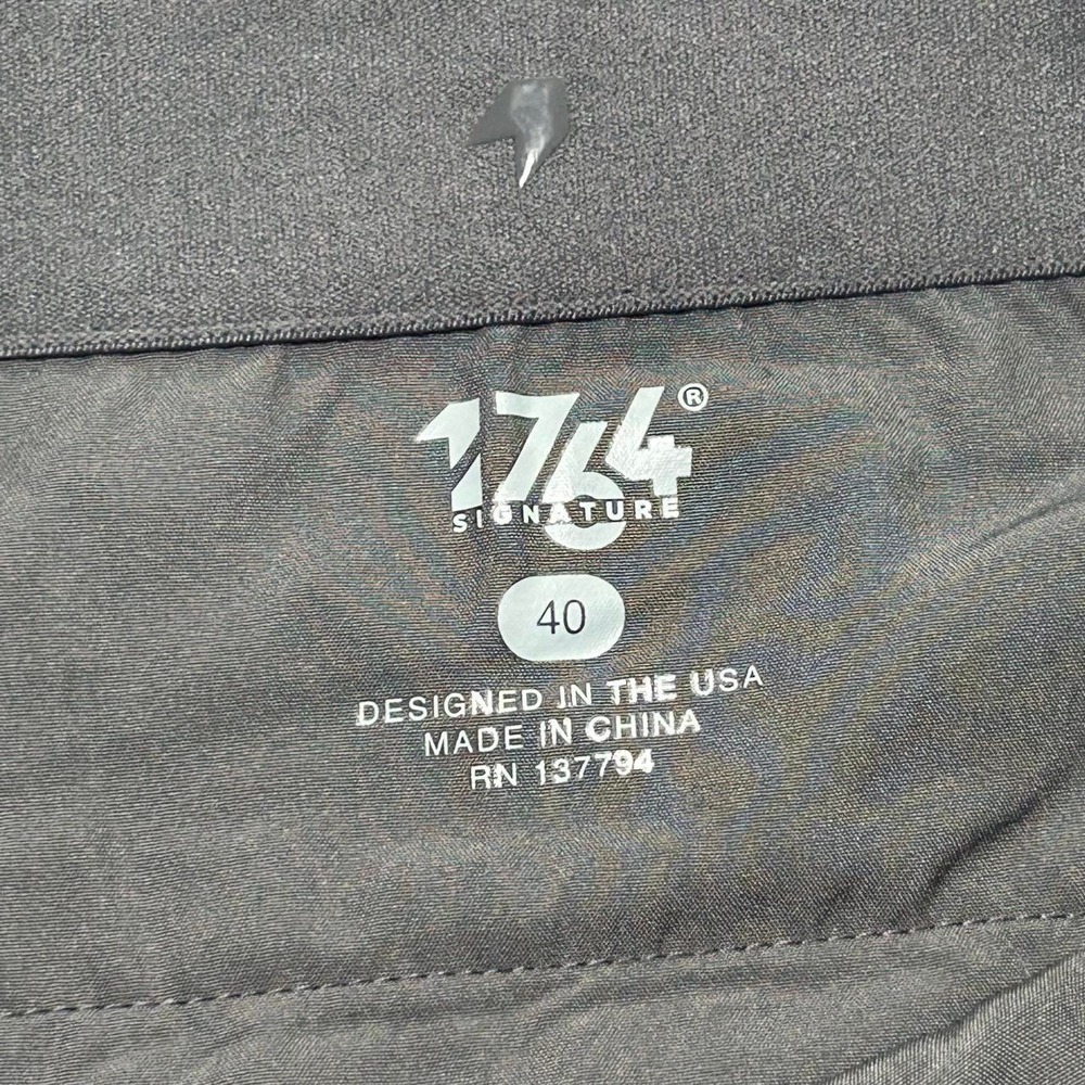 1764 Golf Signature Mens Performance Shorts Gray Size 40 Flat Front Stretch - Picture 5 of 7